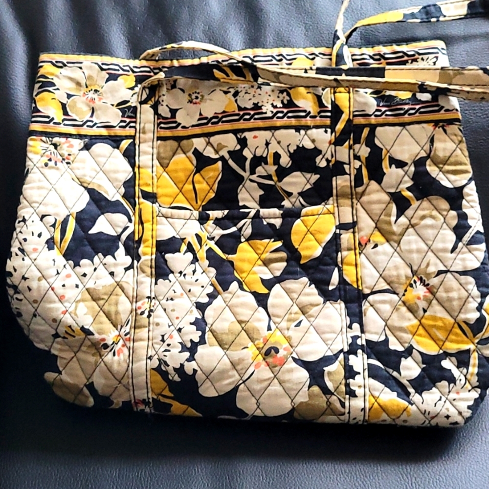 Vera Bradley yellow and black tote